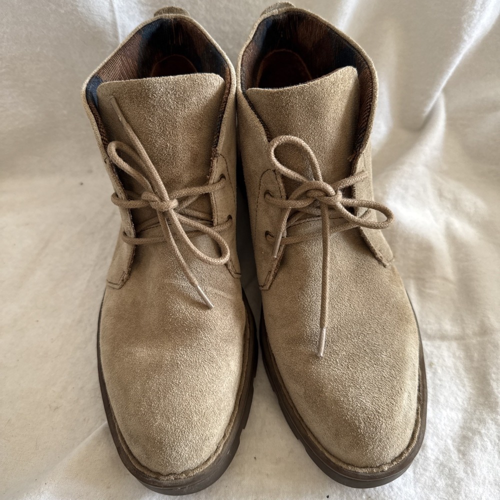 Born Tan Suede Ankle Booties